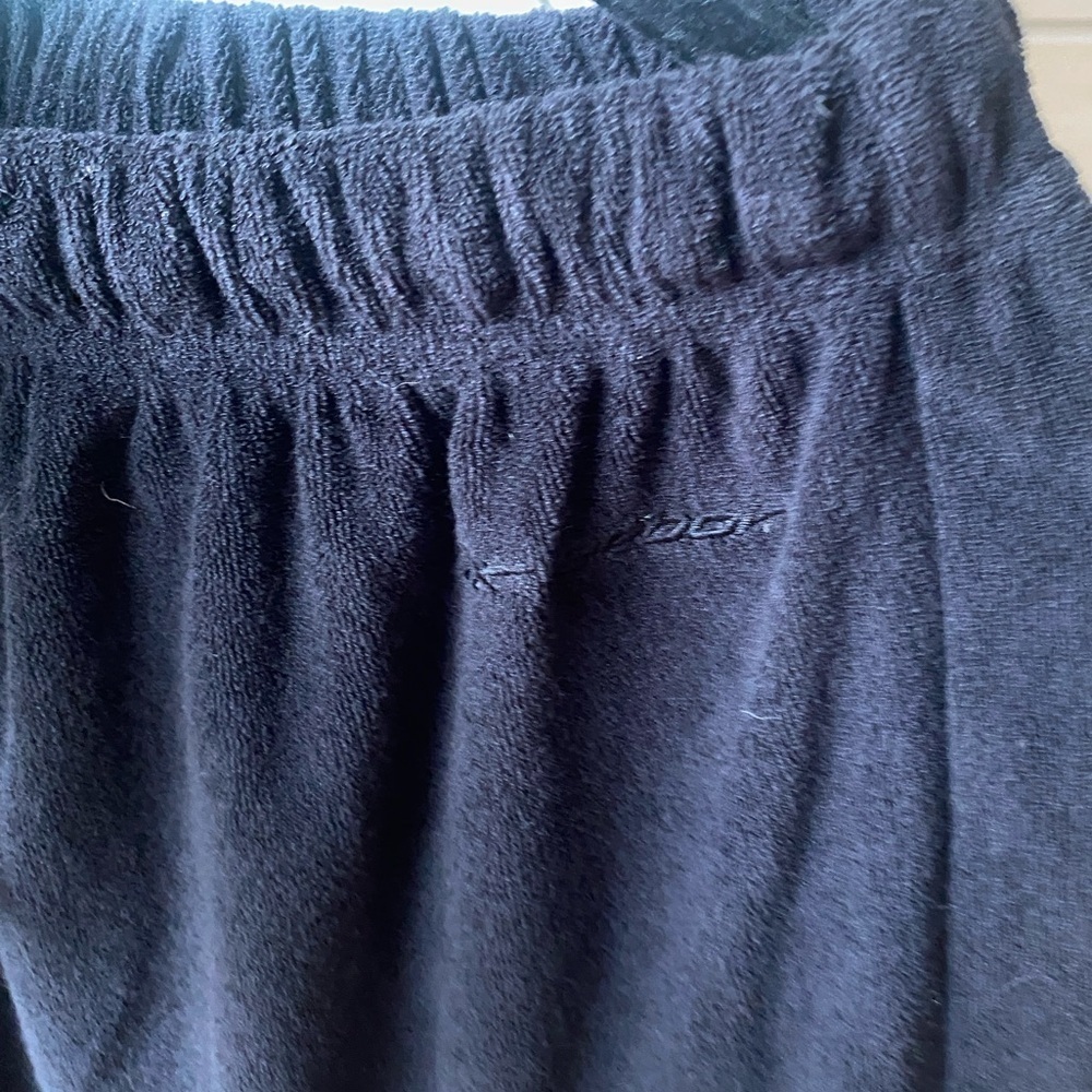 NWT VTG Reebok Black Drawstring Terry Cotton Blend Women's Shorts Size Large - Picture 4 of 9